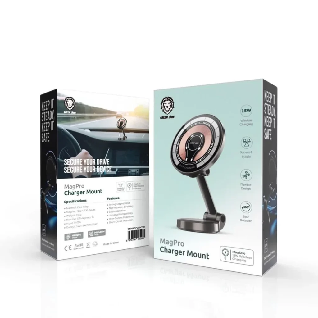 پایه شارژر ماشین مگ پرو گرین لاین ا Green MagPro Charger Mount 1 پایه شارژر ماشین مگ پرو گرین لاین ا Green MagPro Charger Mount