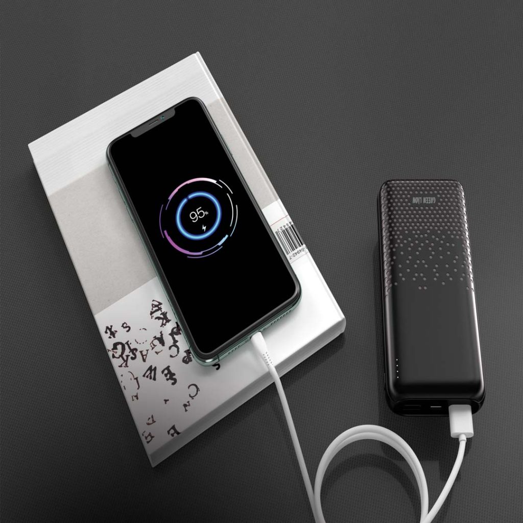 Green Lion Rome 10000mAh Power Bank Black