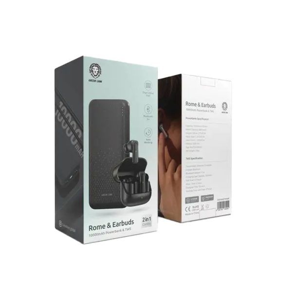 Green Lion Rome Powerbank TWS Earbuds Black