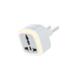 تبدیل برق با نور ال ای دی گرین لاین Green Lion Universal Plug With LED Light EU