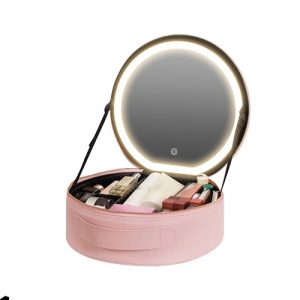 کیف لوازم آرایش با آینه چراغ دار گرین لاین Green Lion Makeup Organizer Pro
