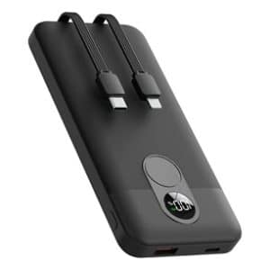 پاوربانک Porodo 10000mAh با کابل C و Lightning و نمایشگر دیجیتالی
