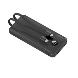 پاوربانک Porodo 10000mAh با کابل C و Lightning و نمایشگر دیجیتالی