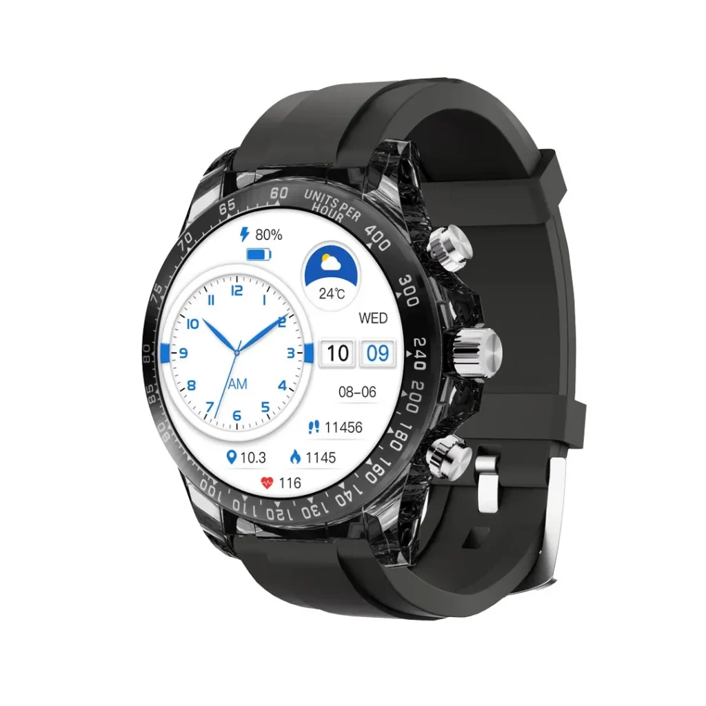 Porodo RAYTONA Smart Watch With Silicone And Metal Strap