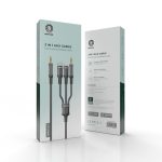 کابل ۳ در ۱ گرین لاین (AUX / لایتنینگ / USB-C) 2 GN3IN1AUXCBK Green Lion 3 in 1 AUX Cable AUX Lightning USB C 1M Black 1