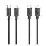 کابل Porodo Blue 20W PD Type C to Lightning PVC Cable 1.2M 2 PB 20WCLC BK Porodo Blue 20W PD Type C to Lightning PVC Cable 1.2M Black