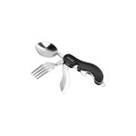ست غذاخوری جیبی و فوقکمجا Green Lion 3 Green Lion 4 in 1 Cutlery Set Black