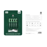 باتری قابل شارژ هوشمند Green Lion مدل AAA (سایز نیمقلمی) 2 Green Lion Rechargable Battery AAA